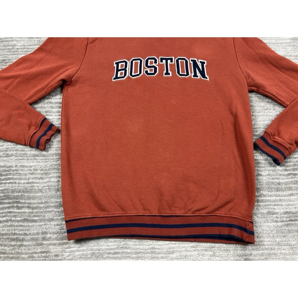 Denim and Flower Sweater Mens Large Burnt Orange‎ Longsleeve BOSTON Casual